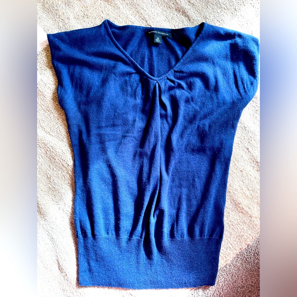 SOLD Banana Republic wool/silk blend sweater medium blue